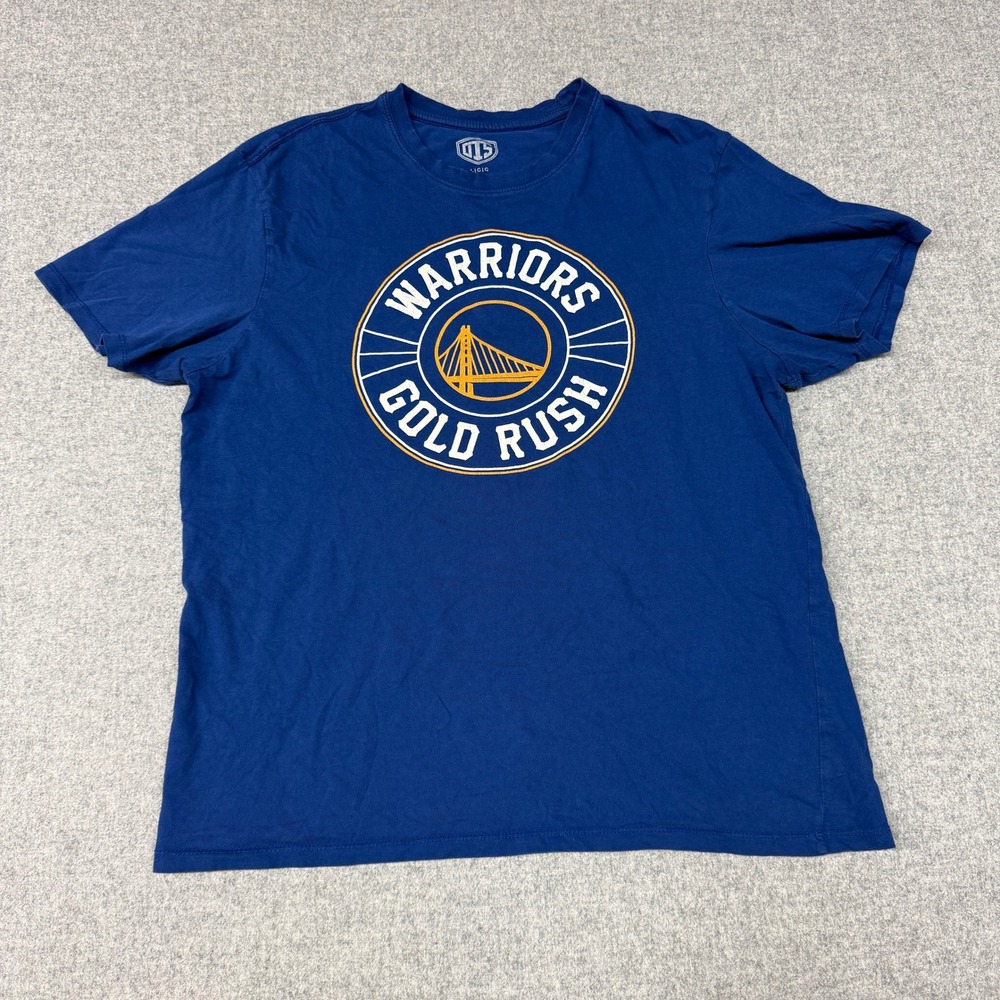 OTS | Golden State Warriors Gold Rush T-Shirt | Large | Blue | NBA Graphic Tee
